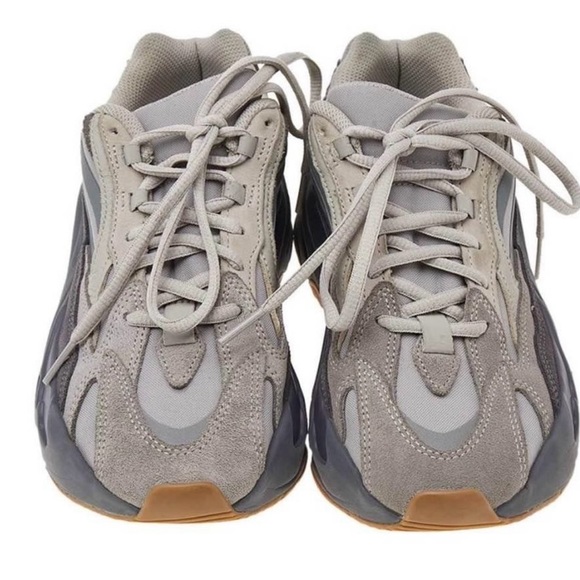 Yeezy Grey Suede Boost 700 V2 Tephra Sneakers - Picture 3 of 7